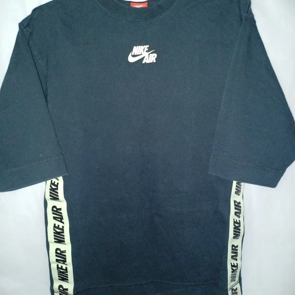 NIKE AIR WOMEN'S 100% COTTON BLACK HEAVY WEIGHT T SHIRT - Picture 8 of 10